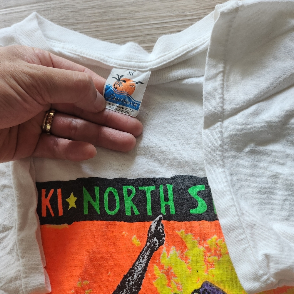 90s Hawaii Heat Wave Surfing Single Stitch Tshirt - Picture 4 of 7